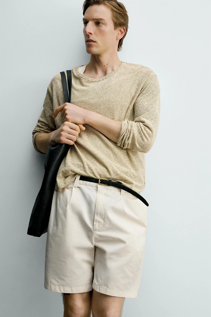 STRIPED JACQUARD LONG SLEEVE T-SHIRT
