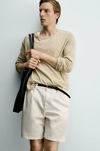 STRIPED JACQUARD LONG SLEEVE T-SHIRT