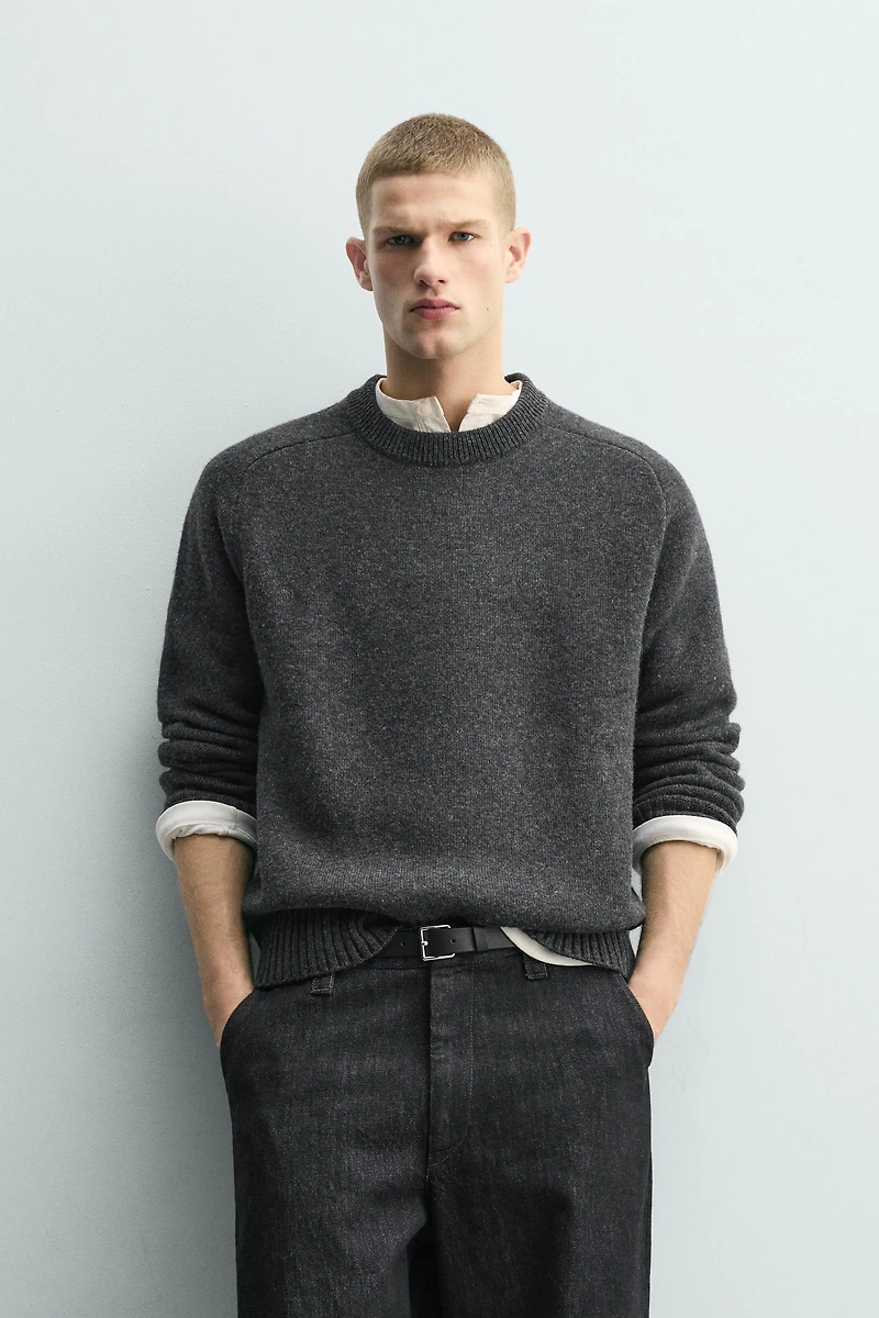 DOUBLE-FACED WOOL JUMPER