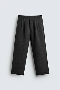 PLEATED WOOL PANTS