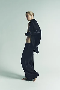 SATIN EFFECT TIE SHIRT