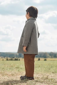 LIMITED EDITION WOOL BLEND HOUNDSTOOTH COAT