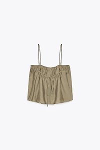 FLOWY STRAPPY BUTTON-UP TOP