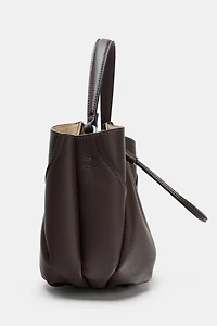 STITCHED MINI BUCKET BAG