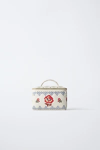 EMBROIDERED TOILETRY BAG
