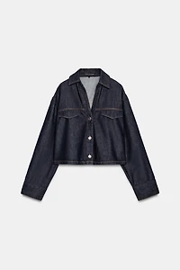 Z1975 SHORT DENIM SHIRT WITH FLAPS