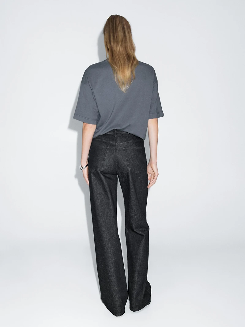 Jean large taille haute