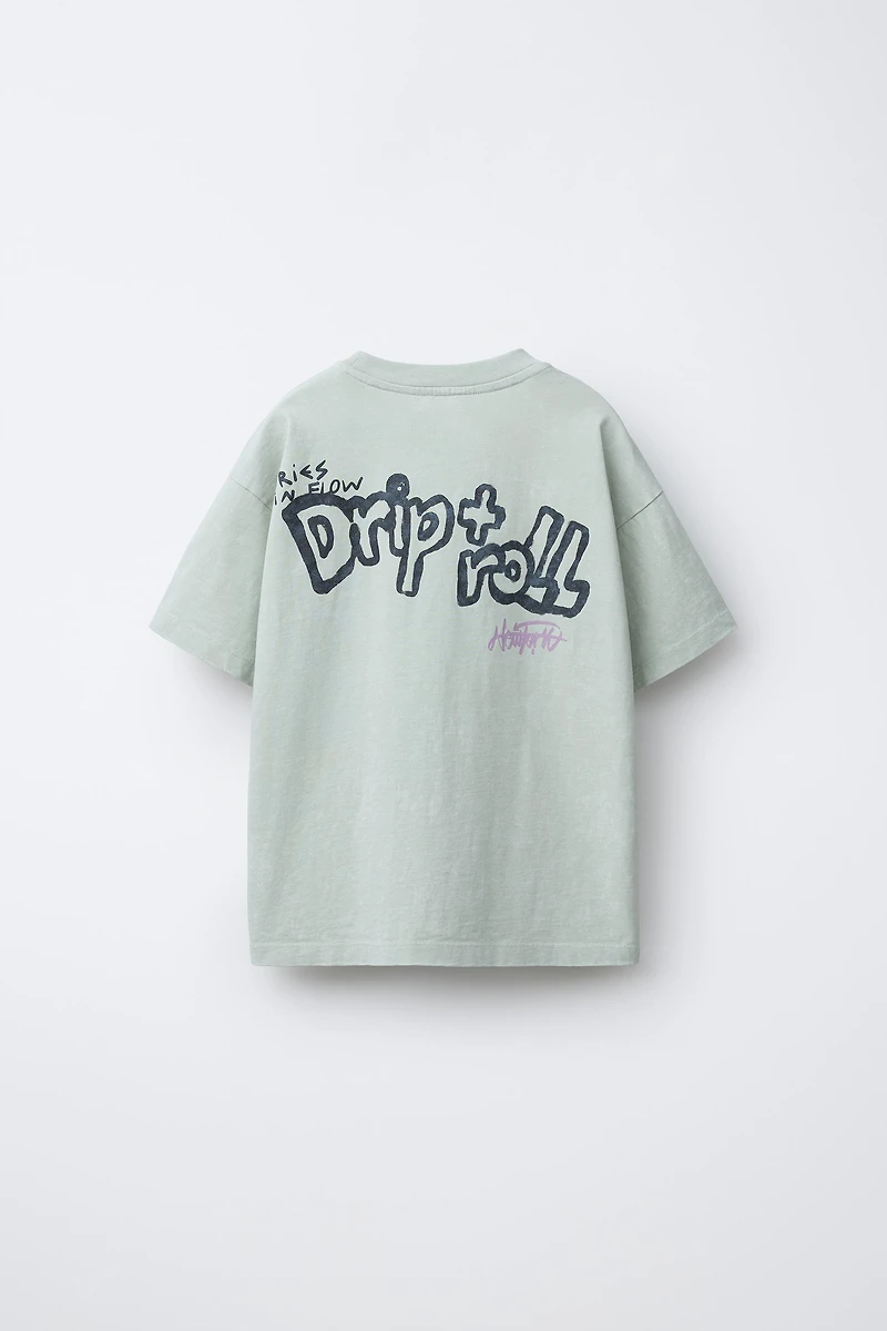 T-SHIRT EFFET DÉLAVÉ PIÈCES