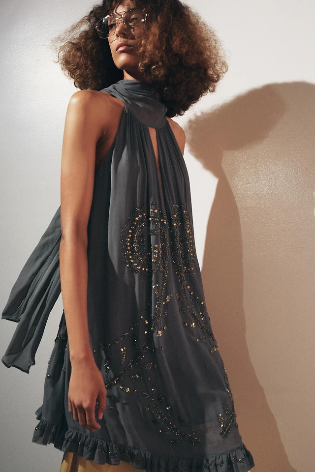 Zara EMBROIDERED HALTER DRESS ZW COLLECTION at Mall of America in  Bloomington, MN