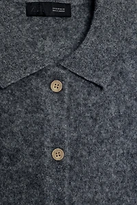 SHORT SLEEVE 100% WOOL POLO JACKET