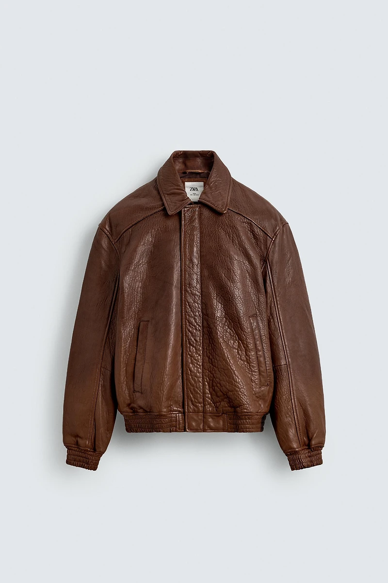 VINTAGE EFFECT LEATHER JACKET LIMITED EDITION