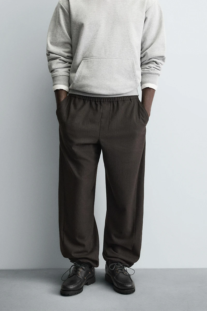 PANTALON RELAXED FIT TEXTURÉ