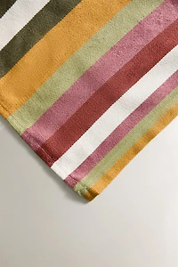 COTTON TABLE RUNNER WITH MULTICOLORED STRIPES