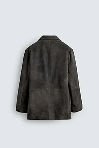 SUEDE LEATHER BLAZER