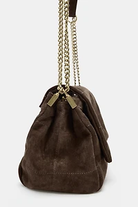 SAC PORTÉ ÉPAULE EN CUIR VELOURS