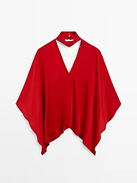 Flowing V-neck blouse