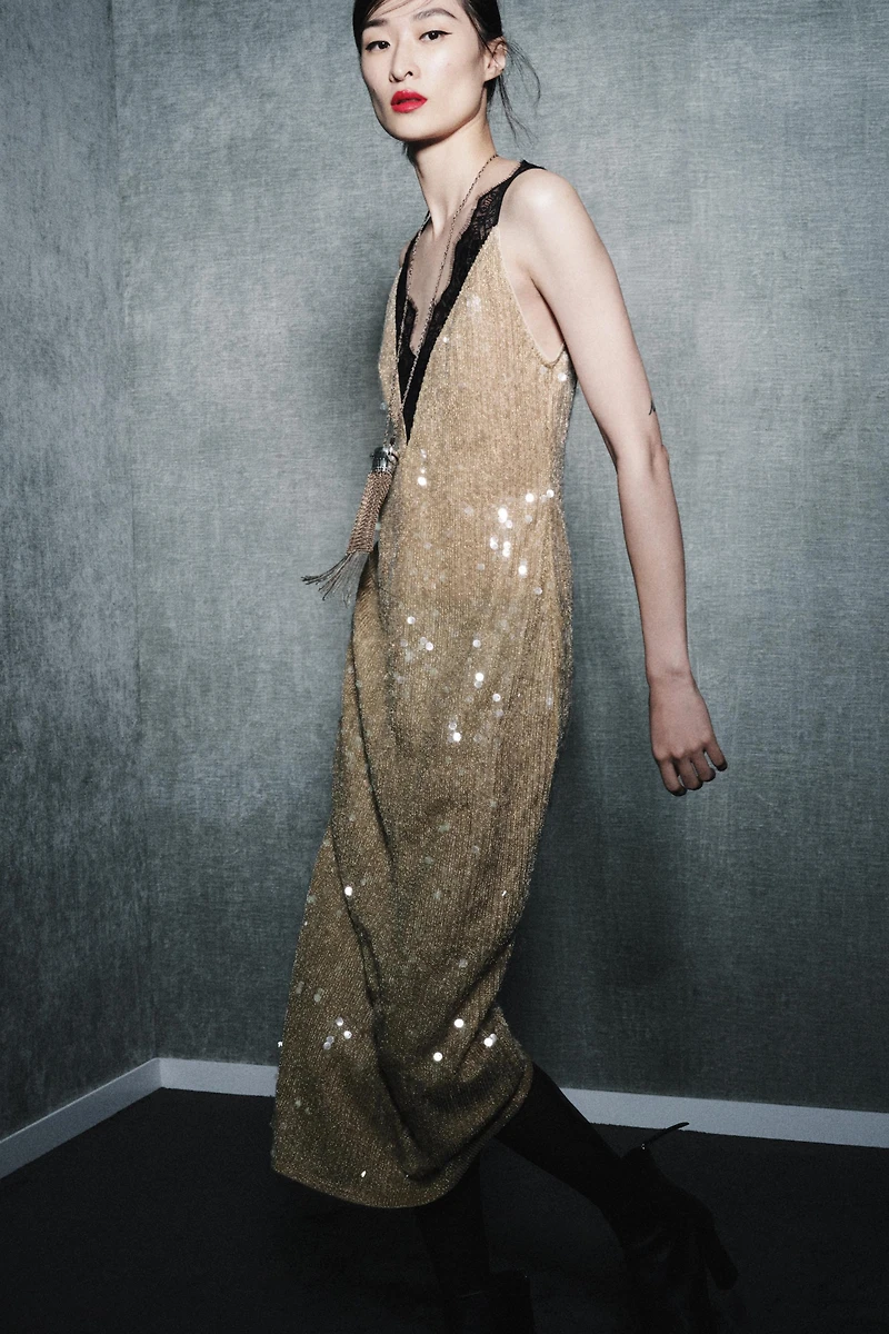 SEQUIN LACE DRESS ZW COLLECTION