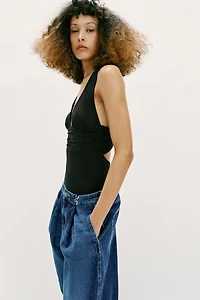 OPEN-BACK POLYAMIDE BODYSUIT