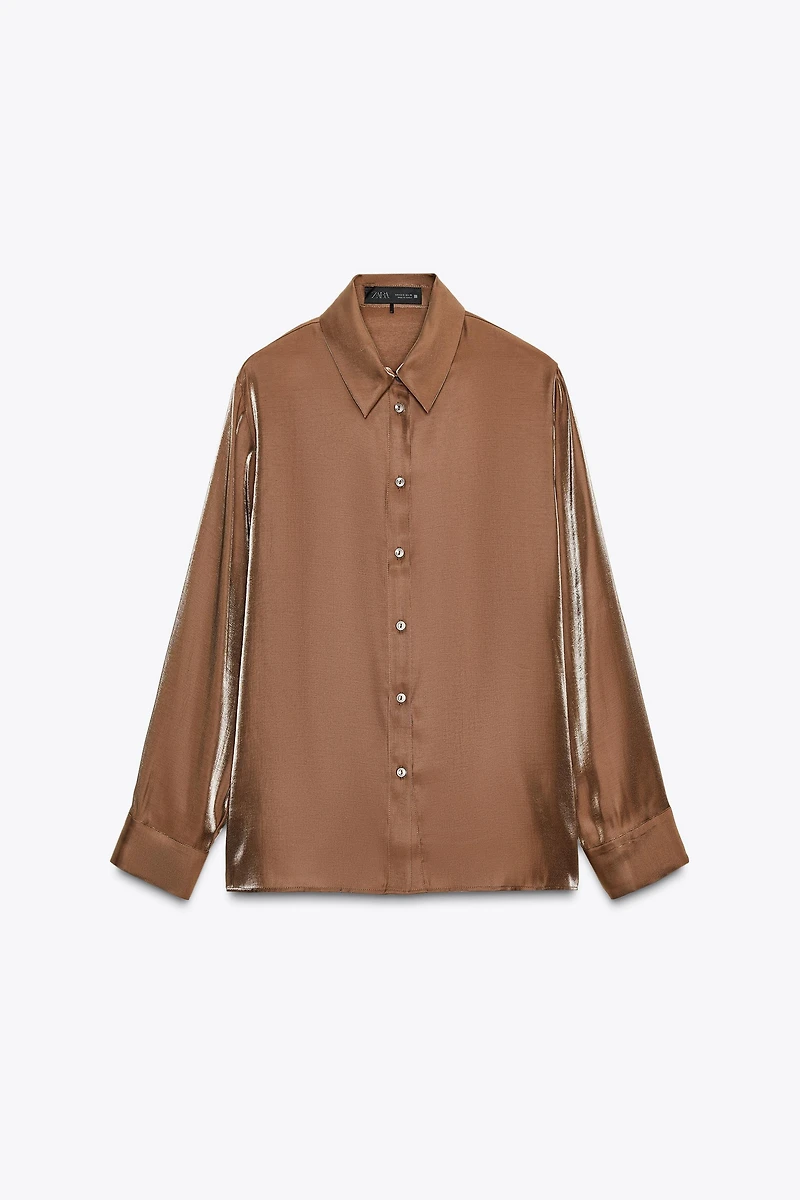 IRIDESCENT FLOWY SHIRT