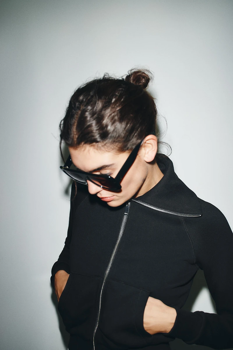 ZIPPERED PLUSH JACKET