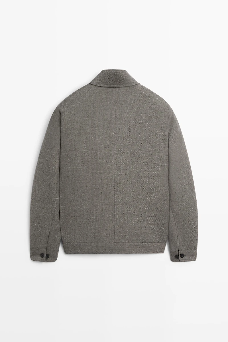Blouson structuré 100 % laine