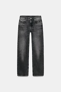 ZW COLLECTION MID-RISE STRAIGHT LEG JEANS