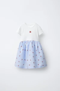 ROBE BIMATIÈRE SEERSUCKER IMPRIMÉE