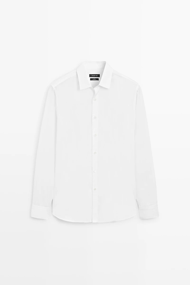 100% cotton regular fit poplin shirt