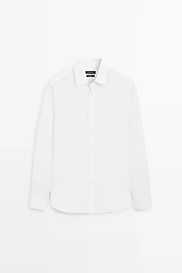100% cotton regular fit poplin shirt