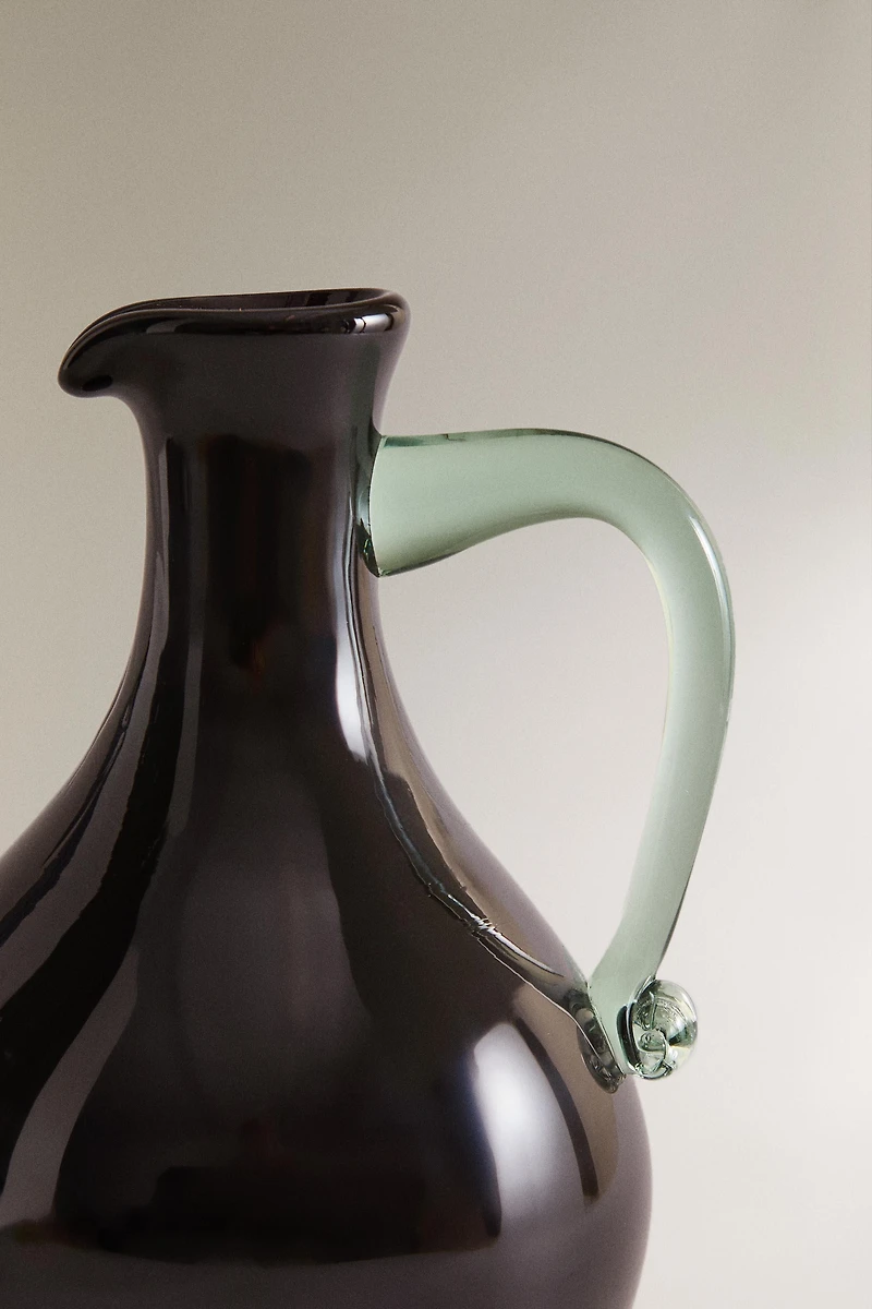 COLORED GLASS VASE