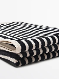 Serviette rayée en coton