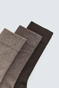 PACK OF 3 STRUCTURED SOCKS
