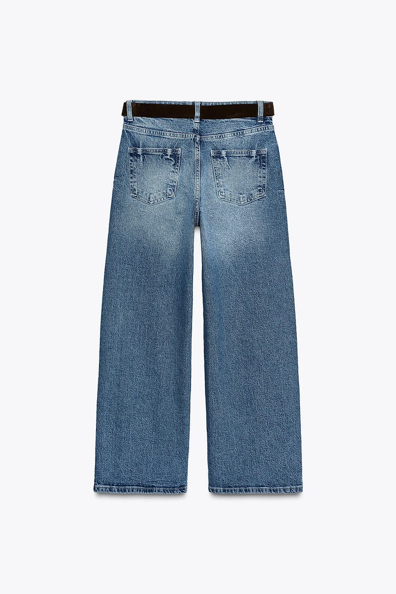 Z.10 HIGH-WAISTED BELTED CULOTTE JEANS