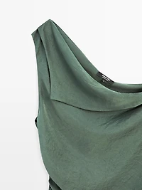 Top asymétrique drapé