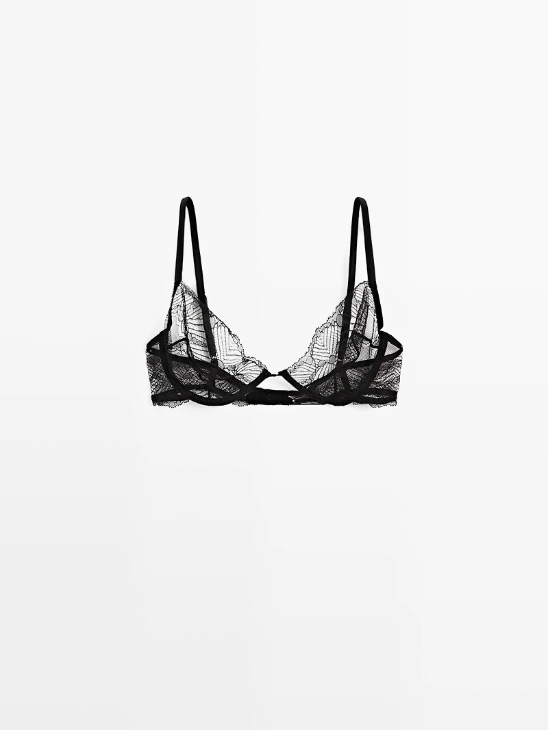 Soutien-gorge en dentelle à armatures