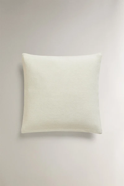 JUTE AND COTTON THROW PILLOW COVER
