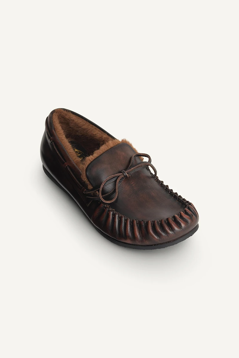 MOCASSINS EN CUIR AVEC NŒUD ÉDITION LIMITÉE
