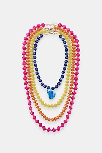 PACK OF 4 BEADED CACTUS NECKLACES