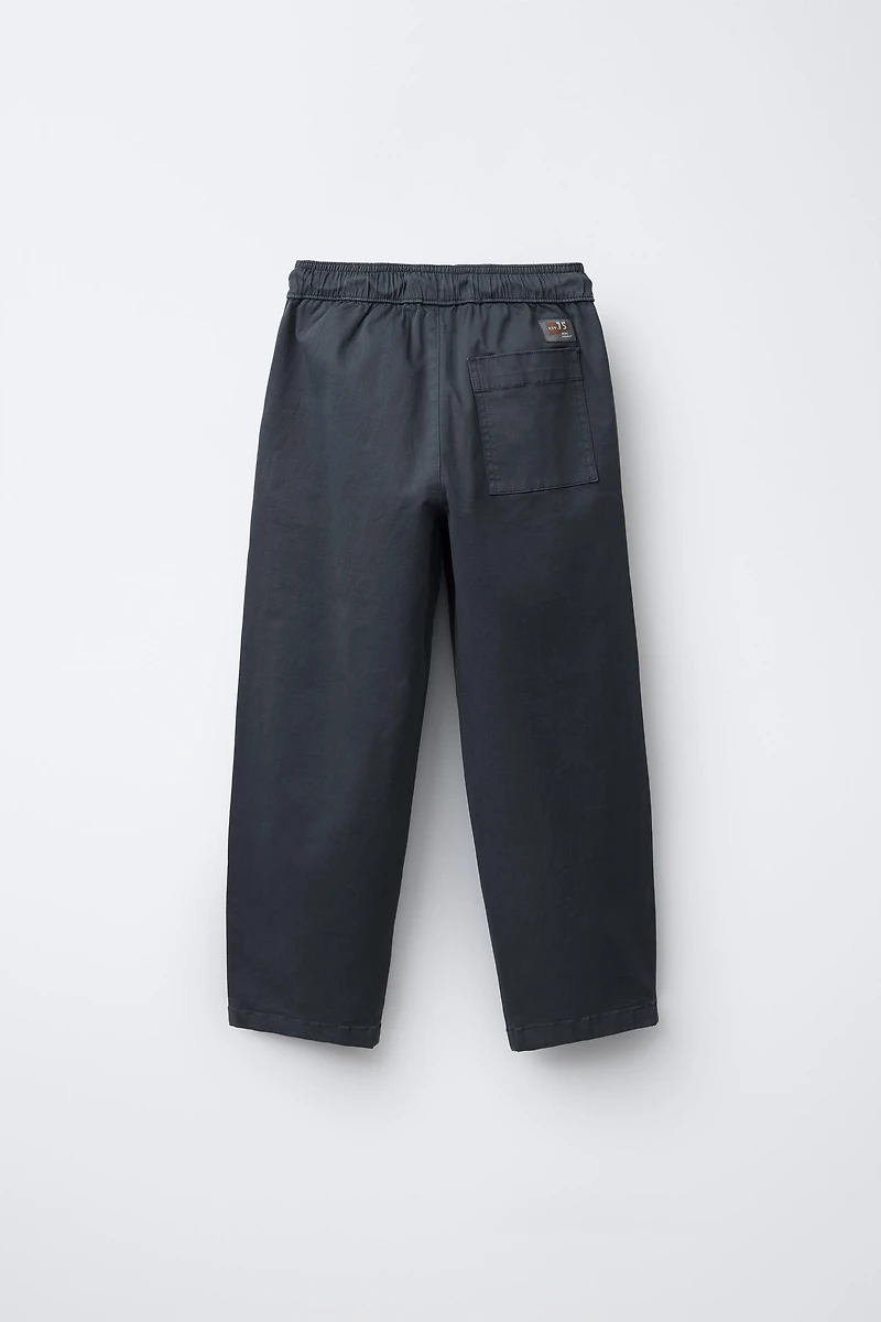 STRAIGHT LEG PANTS WITH LABEL