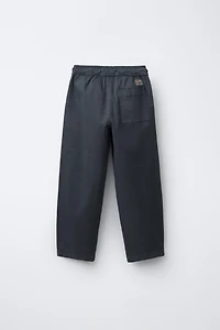 STRAIGHT LEG PANTS WITH LABEL