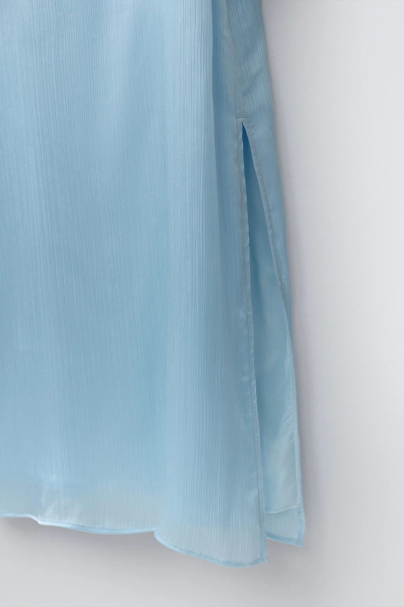 SATIN EFFECT PLAIN DRESS