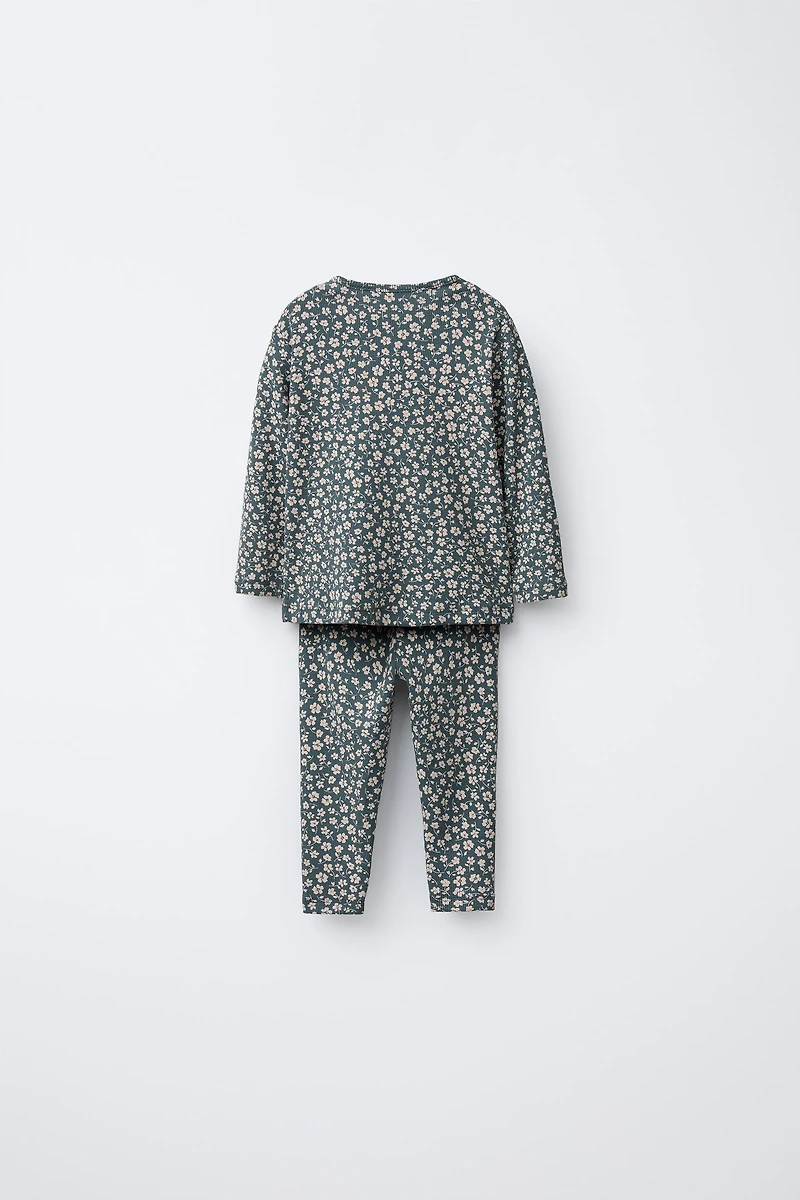 FLORAL TOP AND LEGGINGS SET