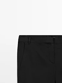 Satin flared fit trousers