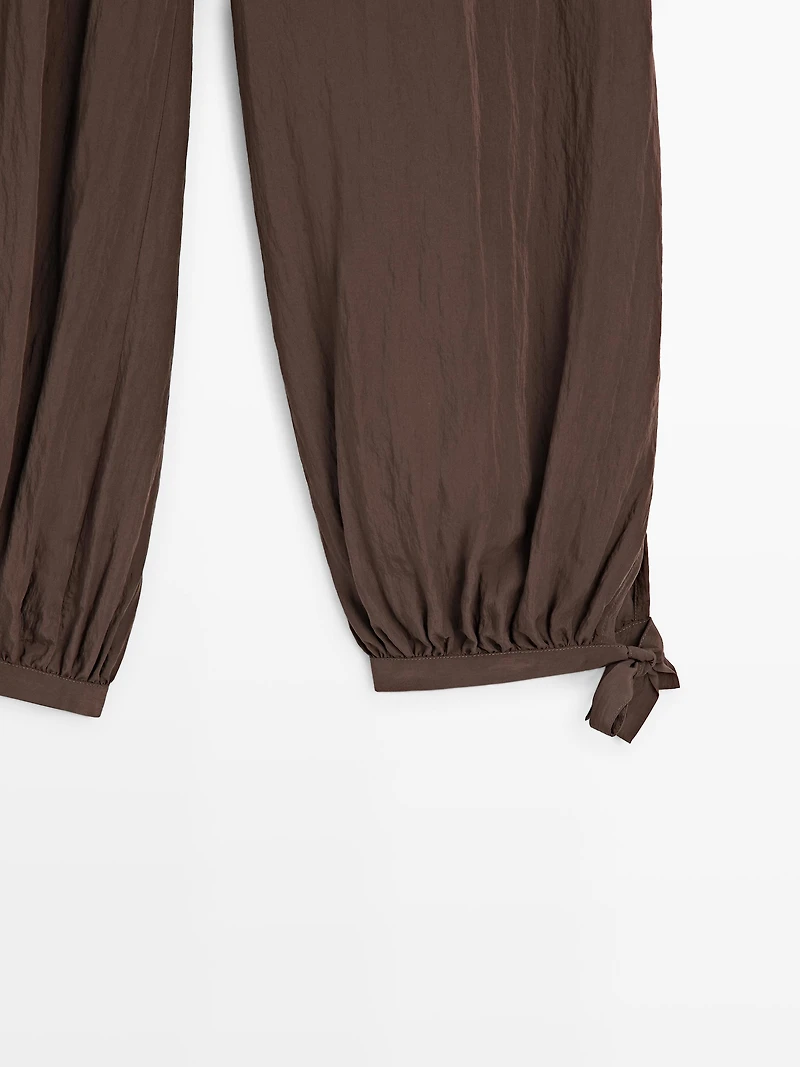 flowing draped pants