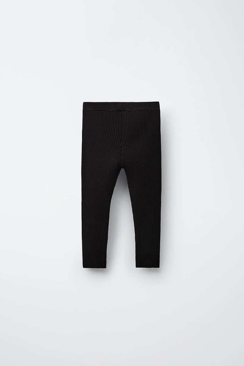 RIBBED KNIT LEGGINGS