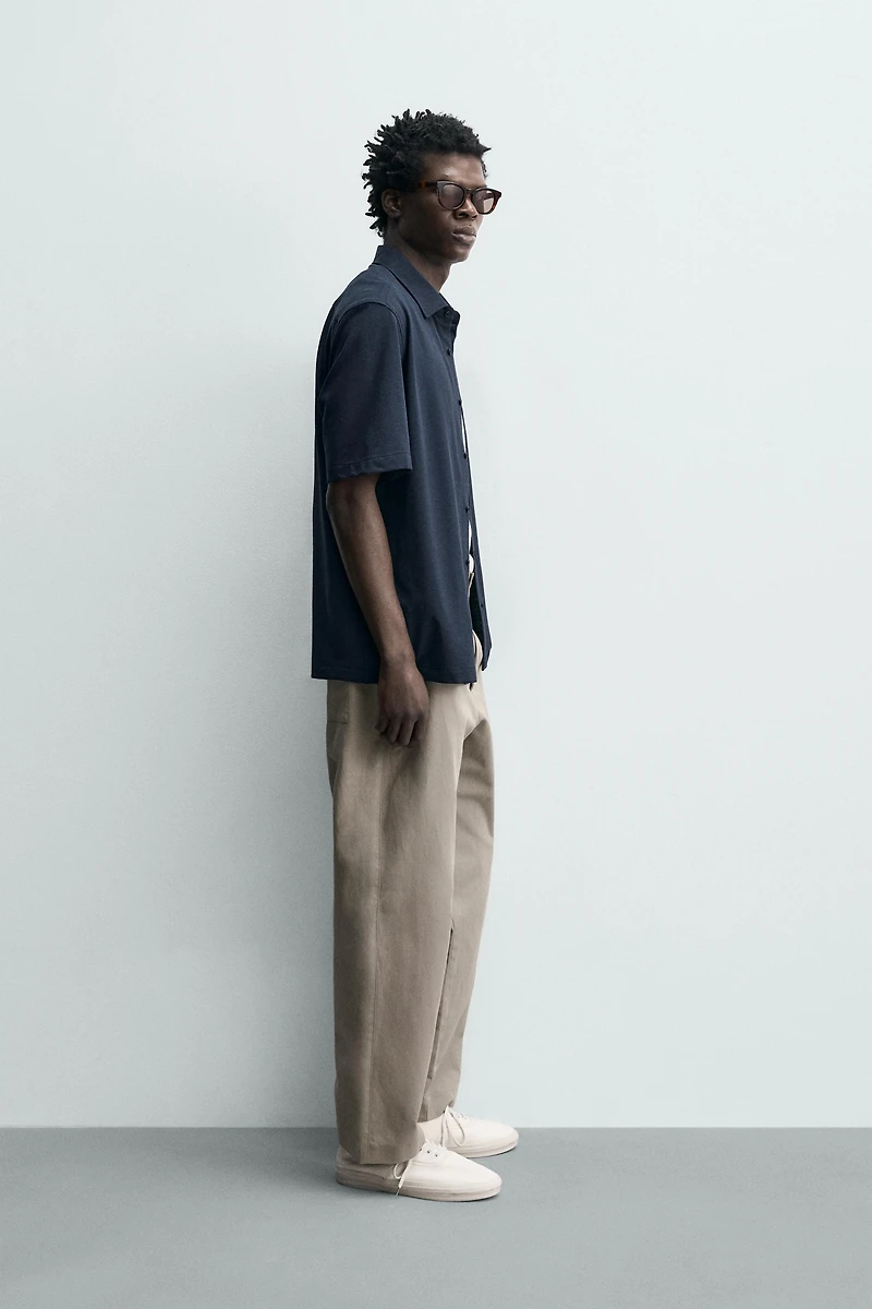 REGULAR FIT TEXTURED SHIRT