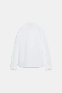 BOW POPLIN SHIRT