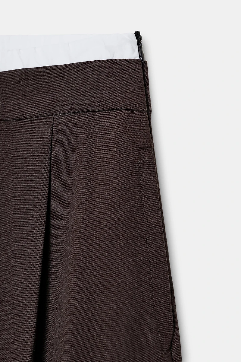 DOUBLE WAIST BARREL PANTS