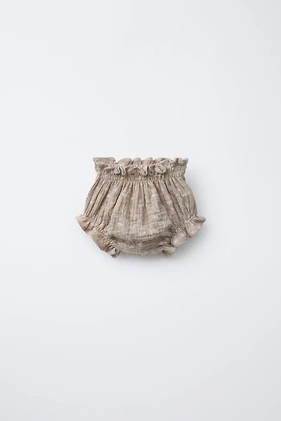 EMBROIDERED FLOWER BOTTOMS