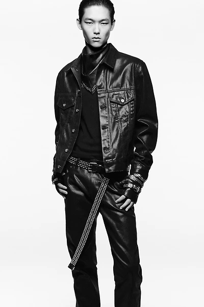 LUDOVIC DE SAINT SERNIN x ZARA WAXED DENIM JACKET